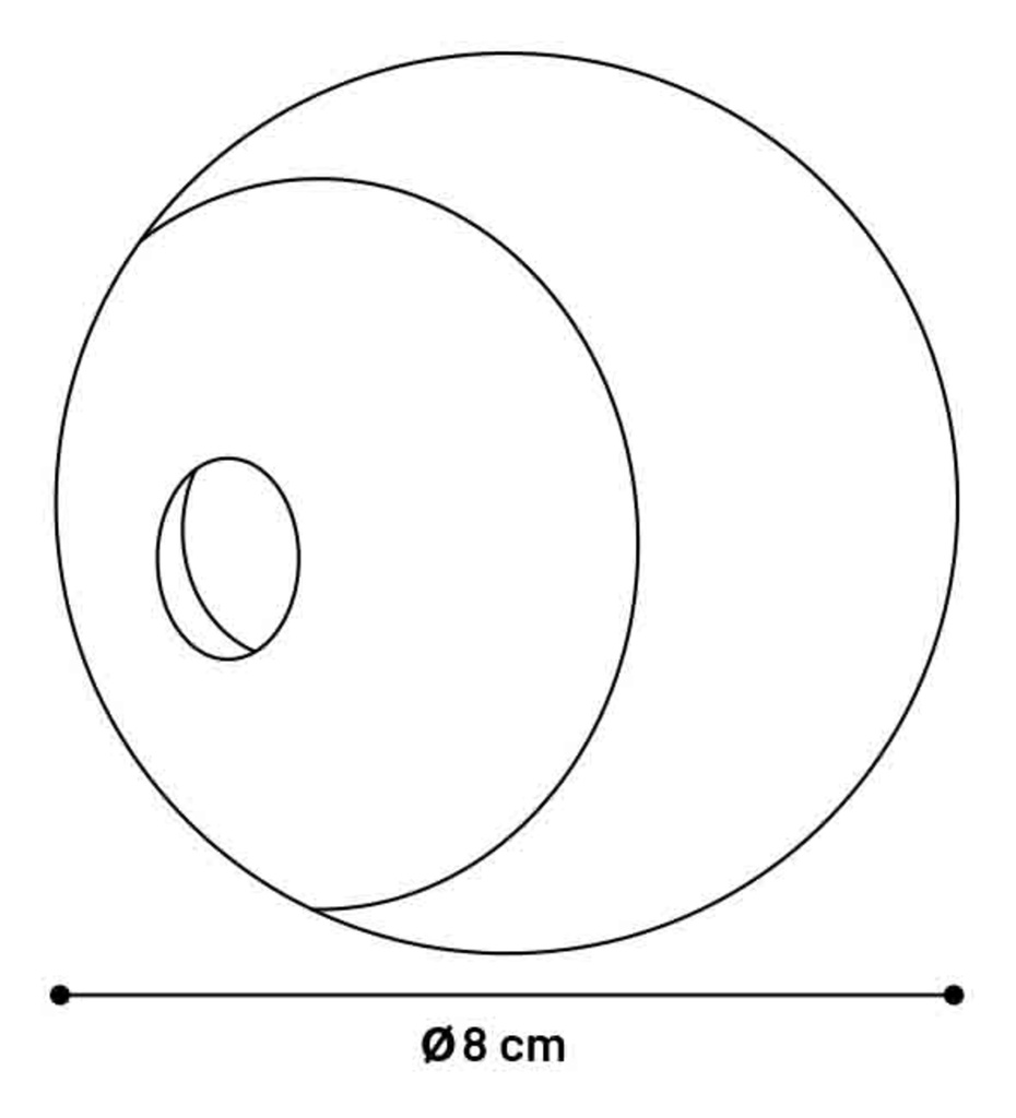 Rubber snackbal voor puppy's en volwassen honden of katten - per stuk