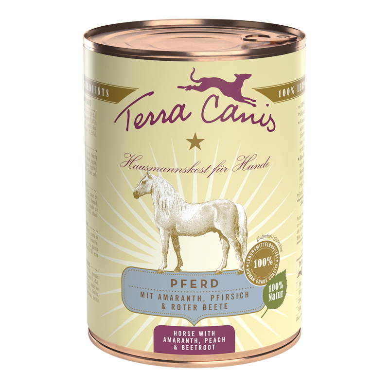 Terra Canis Paard met amarant, perzik en rode biet - 400gr