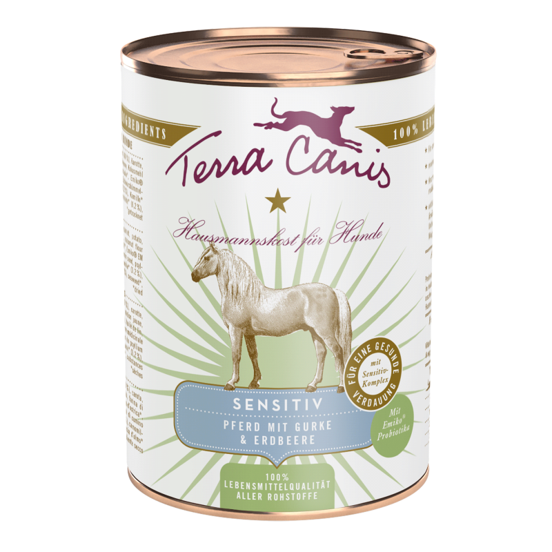 Terra Canis sensitive Paard met komkommer en aardbei - 400gr