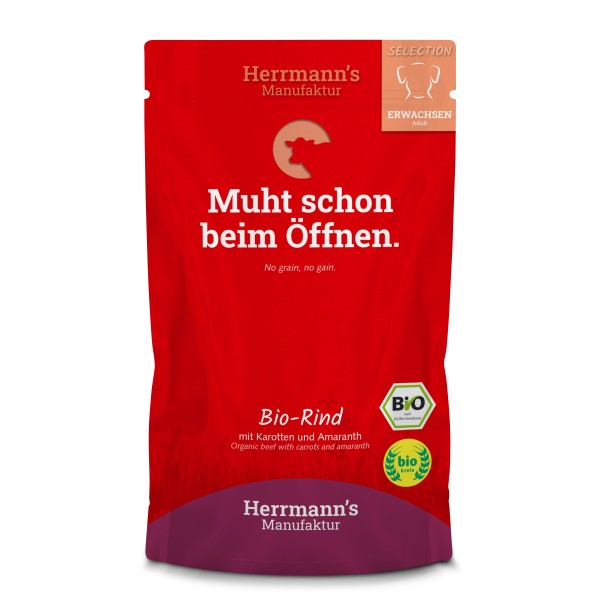 [HM-E02-150-15] Herrmann's Bio Rund - Wortelen, amaranth en selder - 150gr