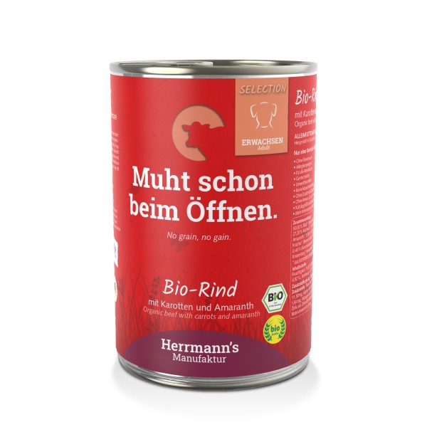 [HM-E02-400-12] Herrmann's Bio Rund - Wortelen, amaranth en selder - 400gr