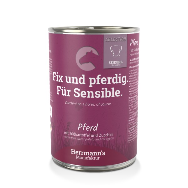 Herrmann's Paard - Zoete aardappel, courgette en lijnzaadolie - 400gr