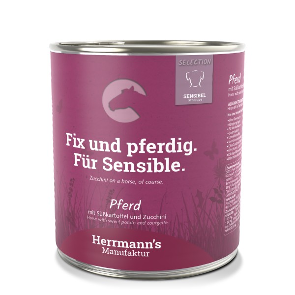Herrmann's Paard - Zoete aardappel, courgette en lijnzaadolie - 800gr