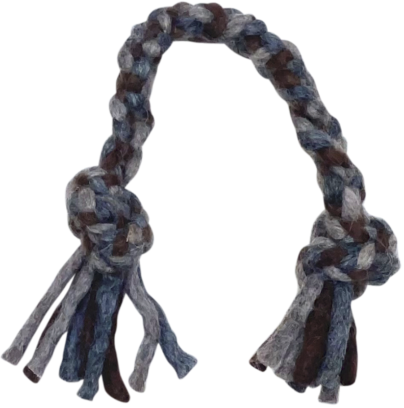 [PSDDKC702-01 S] DDKC Geknoopt touw Naturel/Grijs 25cm