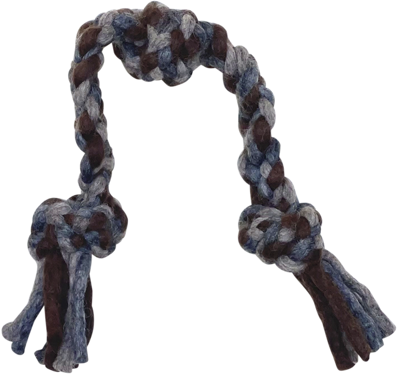 [PSDDKC702-01 M] DDKC Geknoopt touw Naturel/Grijs 38cm