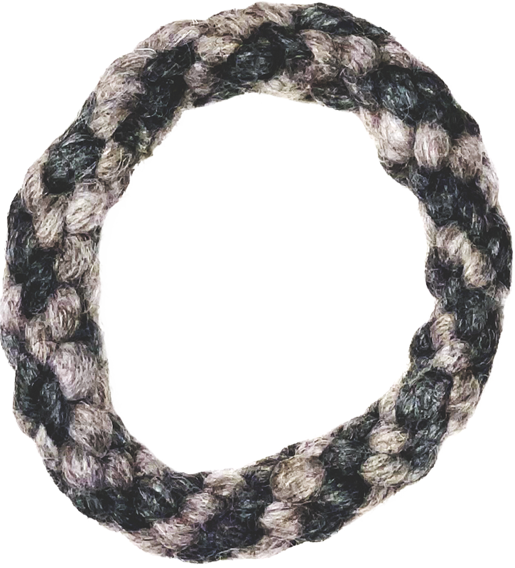 [PSDDKC701-01 S] DDKC Touwring Naturel/Grijs-S 10cm