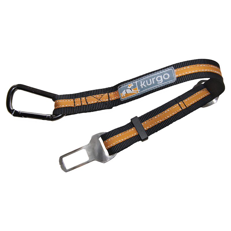 KURGO Veiligheidsriem direct naar autogordelsluiting Zwart/Oranje-38-56cm