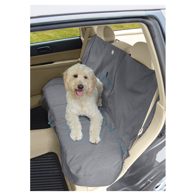 [K01600] KURGO Heather Zetelbescherming achterbank Grijs/Blauw-B140cm