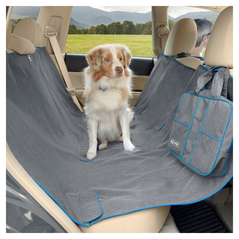 KURGO Heather Hangmat zetelbescherming Grijs/Blauw-142x140cm