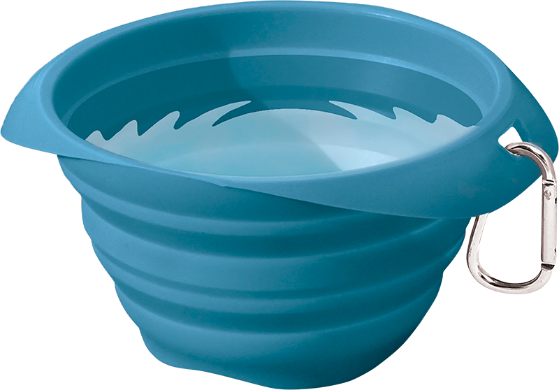 KURGO Collaps-A-Bowl inklapbare Drinkbak Blauw-Ø9cmx2-15cm