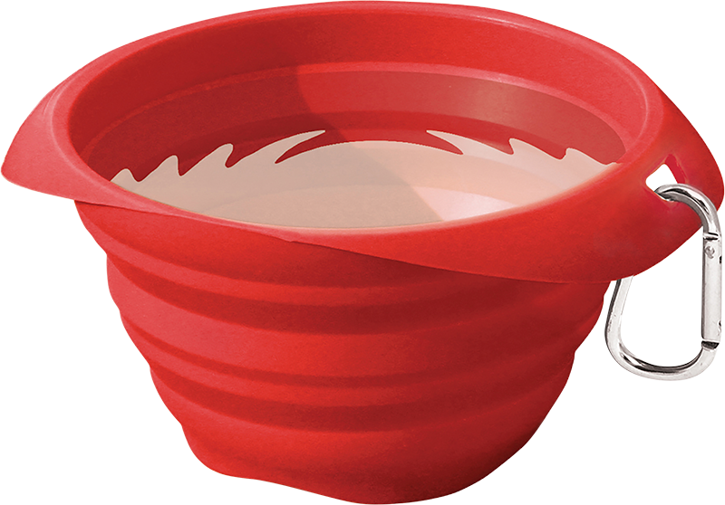 KURGO Collaps-A-Bowl inklapbare Drinkbak Rood-Ø9cmx2-15cm