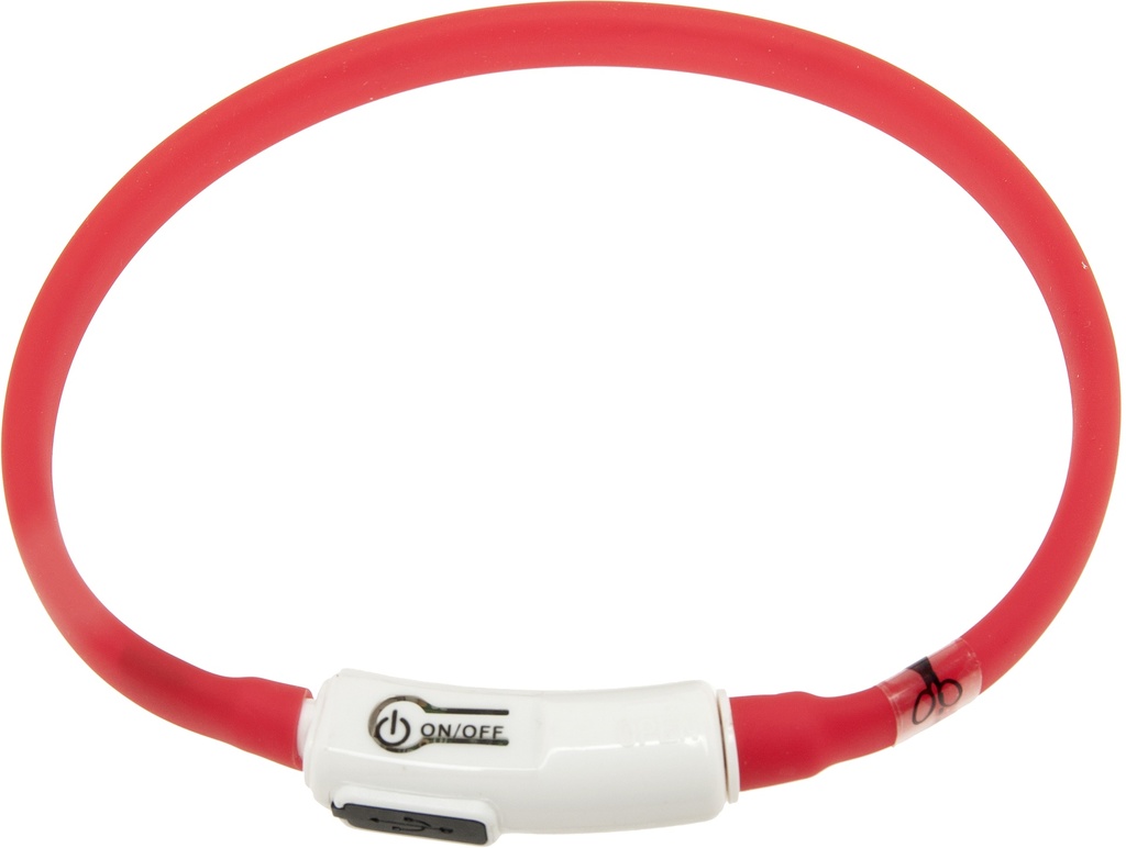 [FLAM64959] Visio Light Siliconen band met LED Rood voor kleine hondjes