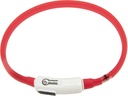 Visio Light Siliconen band met LED Rood voor kleine hondjes