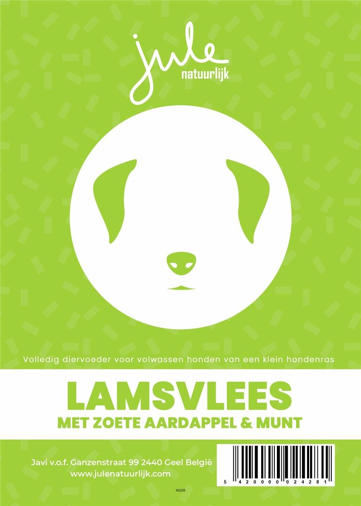 [JU_NGE_2] Jule Kleine hondjes Lam graanvrij 2kg