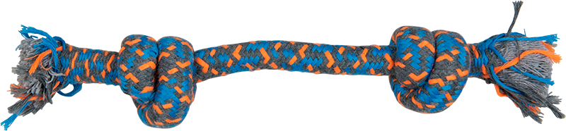 ROPE TOY 2 Knopen Blauw-90g 30cm