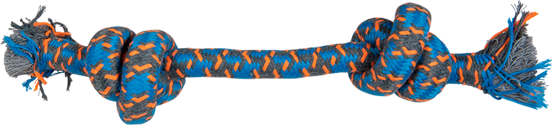 [AB50257] ROPE TOY 2 Knopen Blauw-180g 36cm