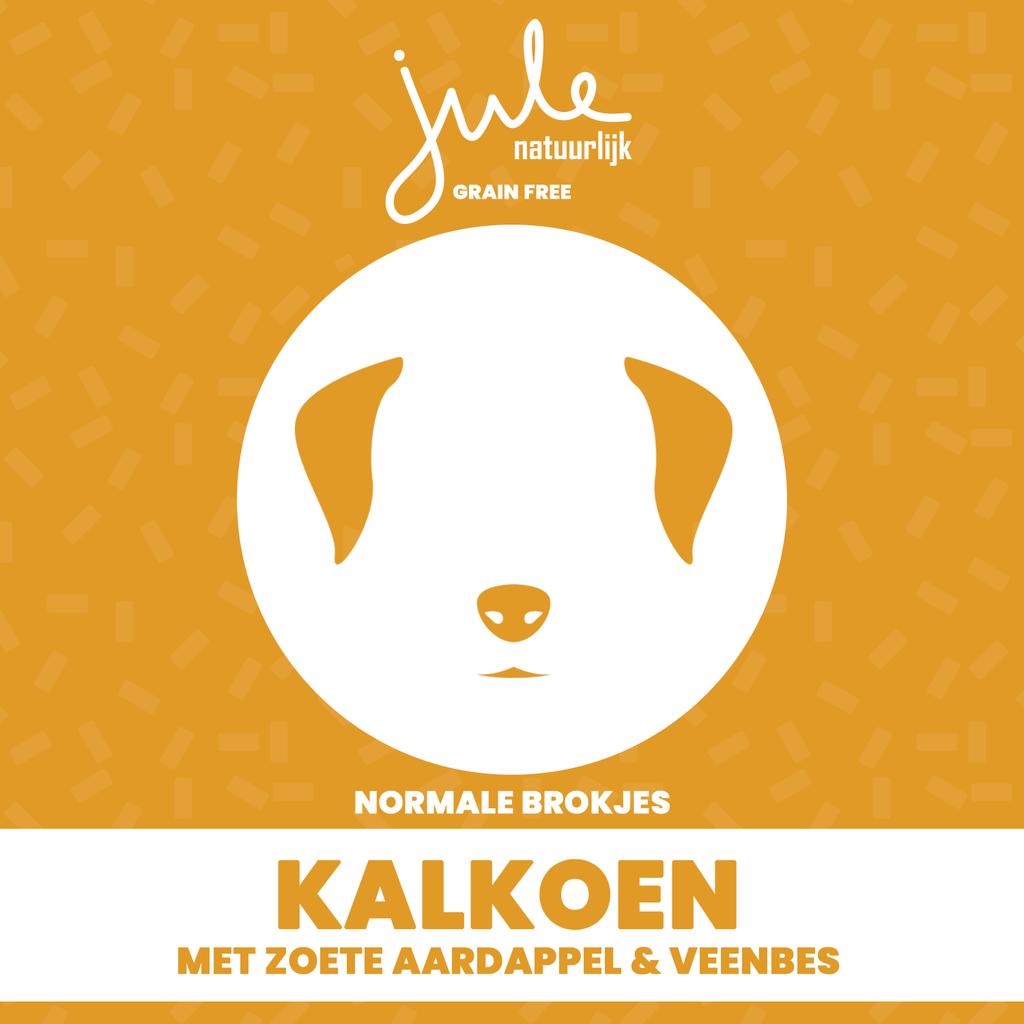 [JU-GFH-12] Jule Kalkoen graanvrij met zoete aardappel en veenbes 12kg