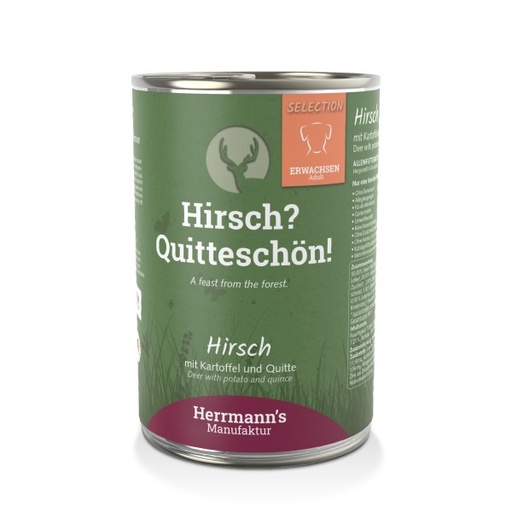 [HM-E05-400-12] Herrmann's Hert - Aardappelen, courgette en kweepeer - 400gr