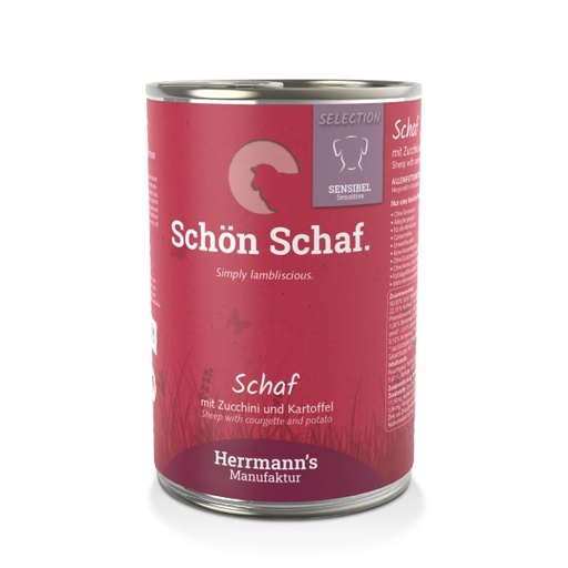 [HM-S04K-400-12] Herrmann's Schaap - Courgette, peterseliewortel en aardappelen - 400gr