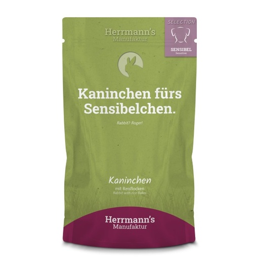 [HM-S06-150-15] Herrmann's Konijn - Rijst, wortelen en appel - 150gr