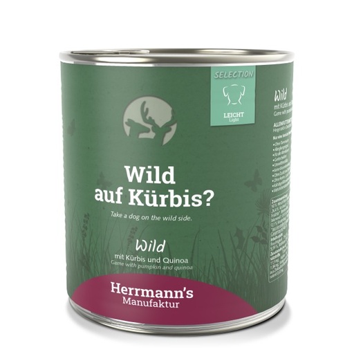 [HM-L02-6-800] Herrmann's Wild - Pompoen, quinoa en cranberry - 800gr