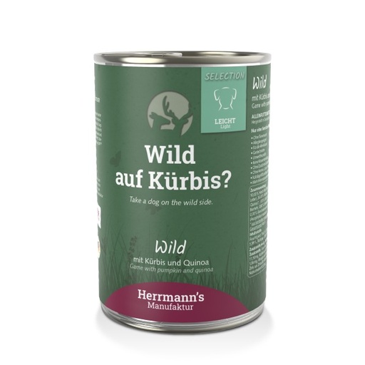 [HM-L02-400-12] Herrmann's Wild - Pompoen, quinoa en cranberry - 400gr
