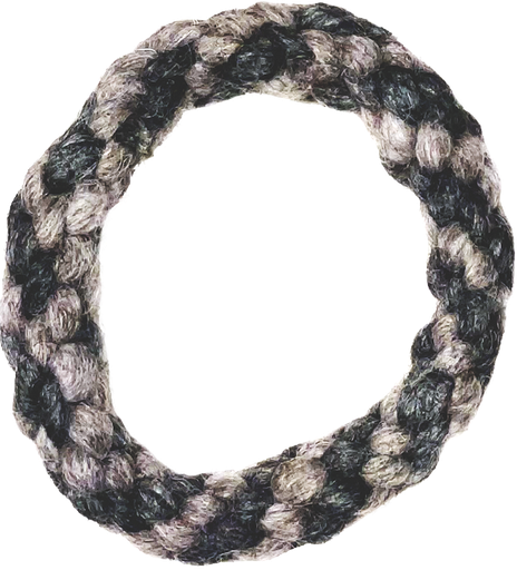 [PSDDKC701-01 S] DDKC Touwring Naturel/Grijs-S 10cm