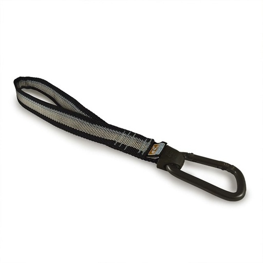 [K01187] KURGO Veiligheidsriem met karabijnhaak Zwart-25cm