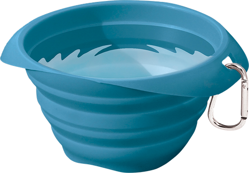 [K00098] KURGO Collaps-A-Bowl inklapbare Drinkbak Blauw-Ø9cmx2-15cm