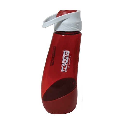 [K01820] KURGO Gourd H2O Fles met Drinkbakje Rood-750ml