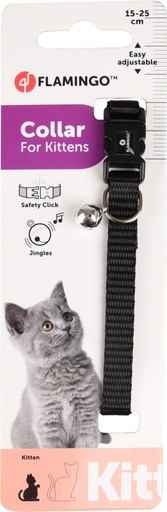 [FLAM560998] Kitten halsband ziggi zwart