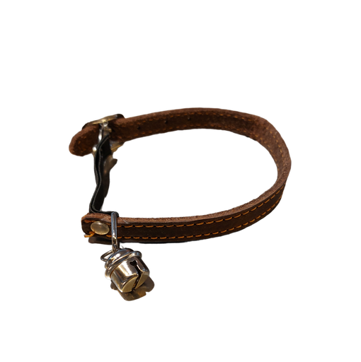 [JV45/8102] JV Katten halsband Leder Bruin