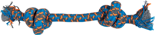 [AB50257] ROPE TOY 2 Knopen Blauw-180g 36cm