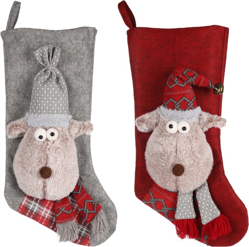 [FLAM523228] Kerstsok rendier ongevuld - per stuk